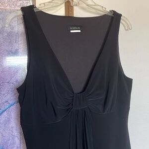 B Darlin Dress Black Sleeveless A-line Knee length Deep V neckline Large